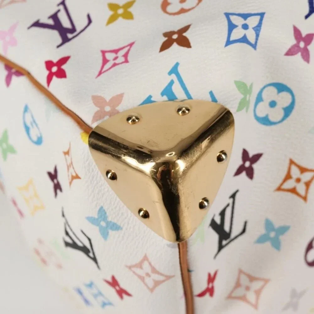 LOUIS VUITTON Monogram Multicolor Keepall 45 Bag White M92641 LV Auth 126488V - Picture 9 of 15